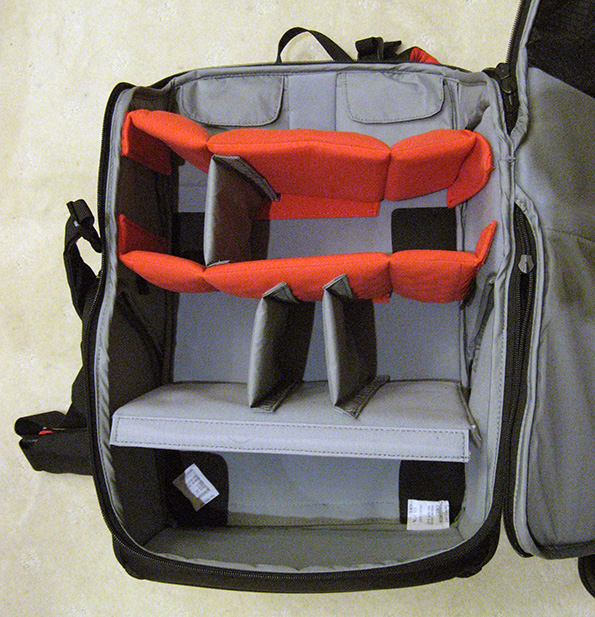 Manfrotto PL-3N1-36 Camera backpack inner compartments.